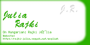 julia rajki business card